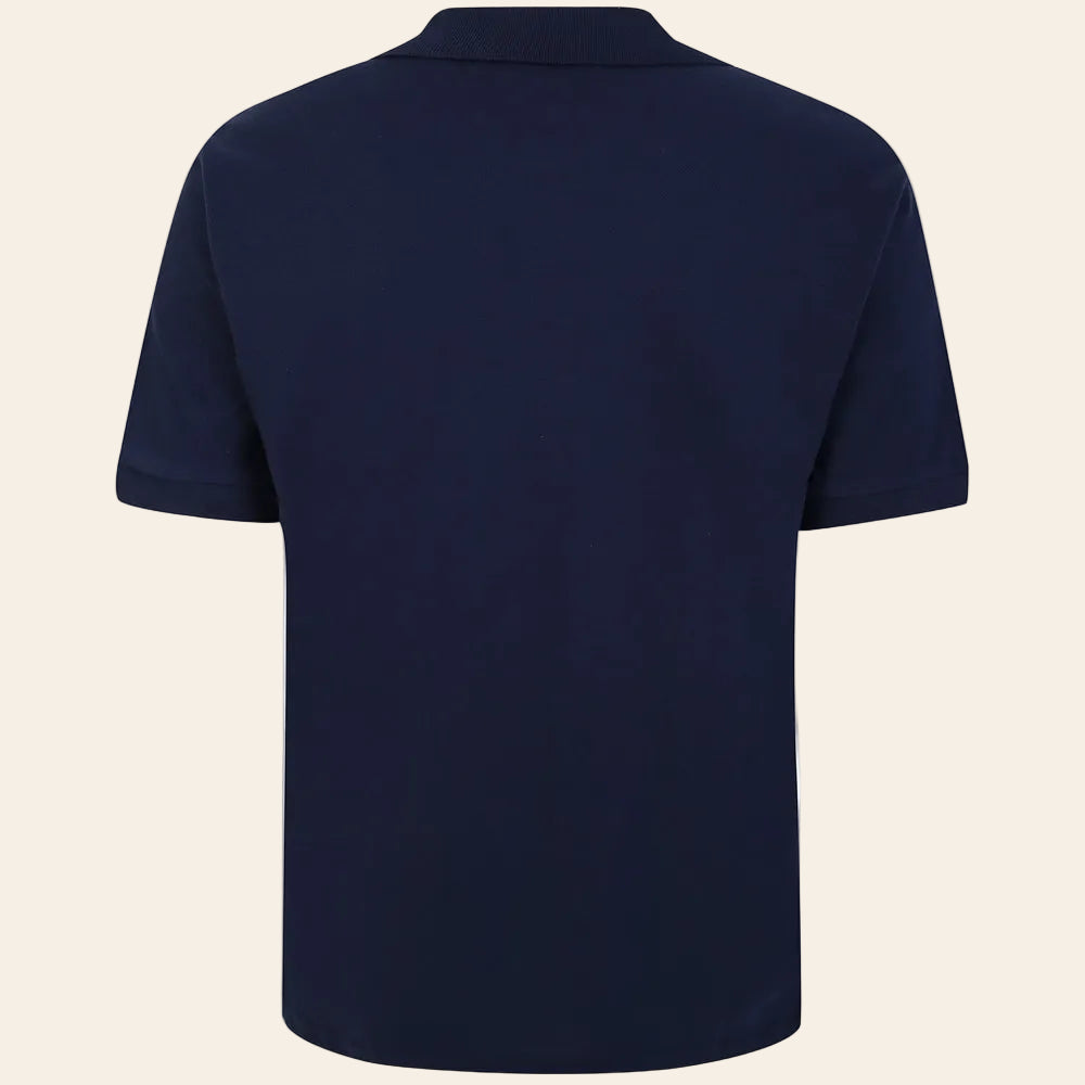 Navy Blue Classic Fit Polo Shirt in Breathable Cotton Pique BG-123
