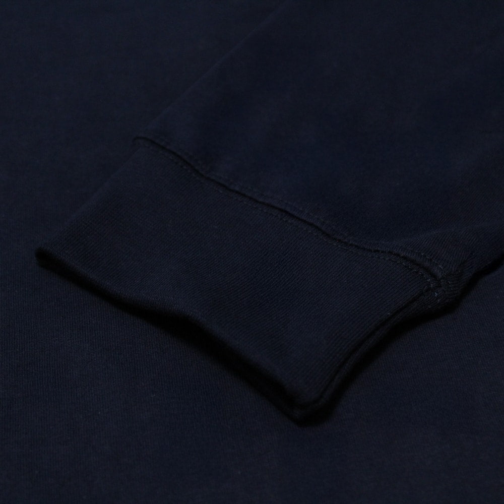 Navy Zip Neck Long Sleeve Jersey Polo Shirt Casual Style BG-157