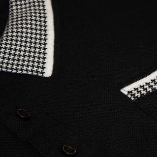 Black Essential Piqué Polo – Pattern Finish BG-102