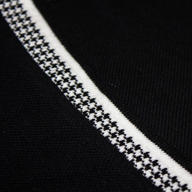 Black Essential Piqué Polo – Pattern Finish BG-102