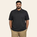 Bigwear charcoal polo shirt with chest pocket soft cotton classic fit