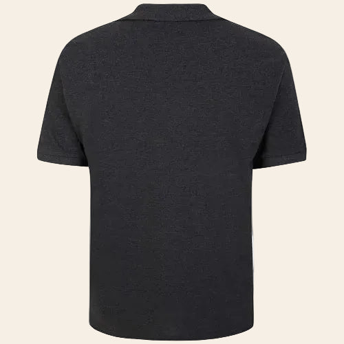 Bigwear.pk midnight charcoal cotton polo shirt with ribbed collar classic fit