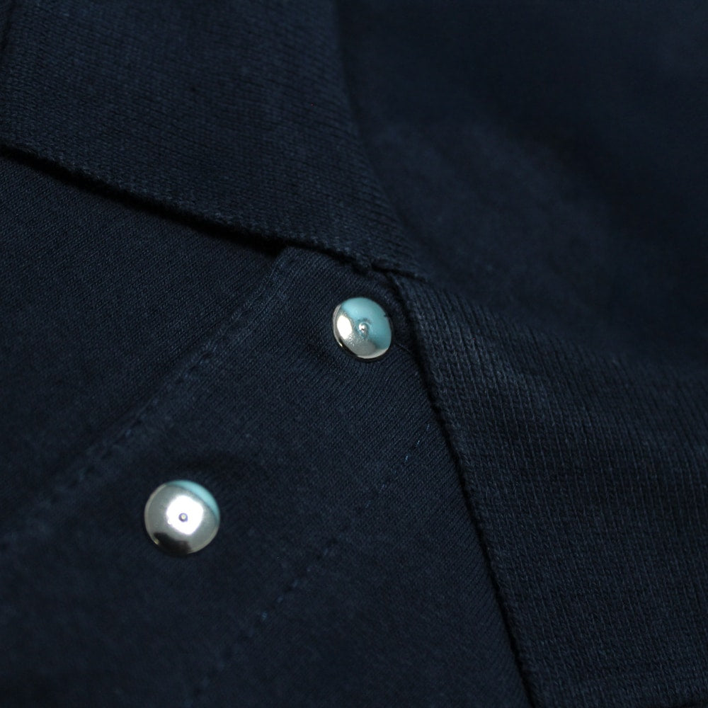 Premium Cotton Navy Polo Shirt With Snap Placket Style BG-118