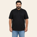 Signature midnight black polo shirt with chest pocket classic fit by Bigwear.pk